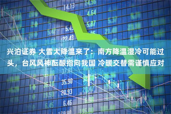 兴泊证券 大雪大降温来了：南方降温湿冷可能过头，台风风神酝酿指向我国 冷暖交替需谨慎应对